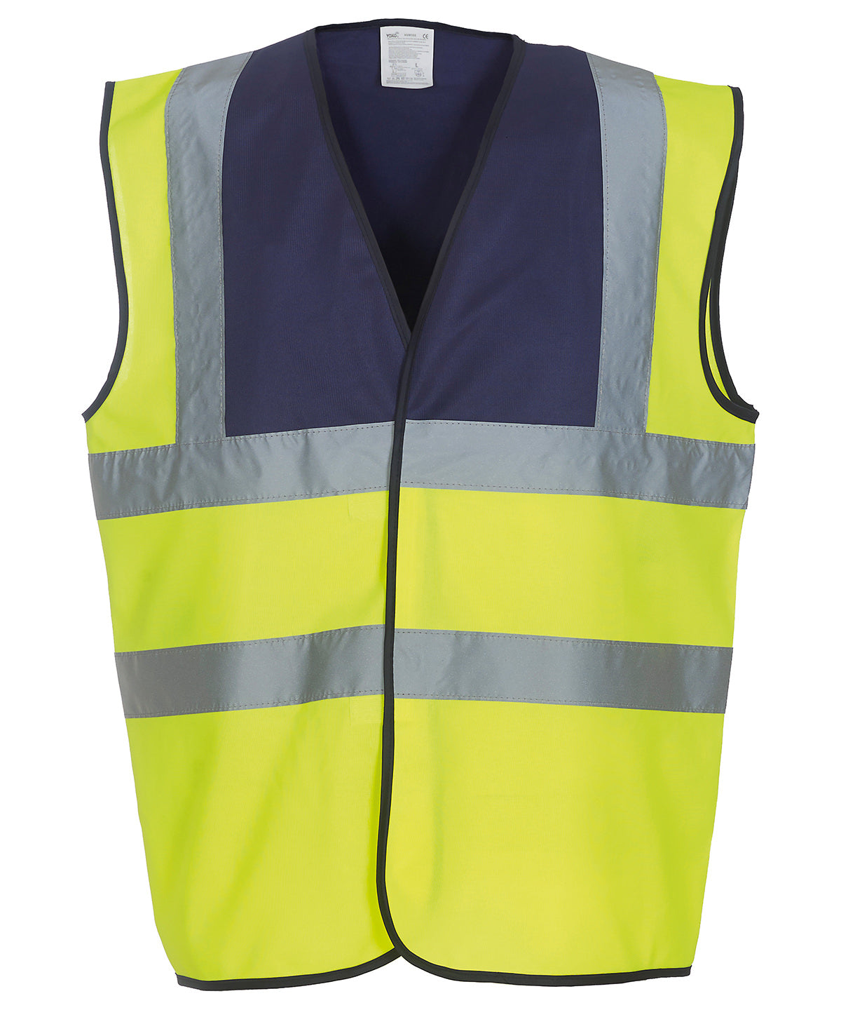 Hi-Vis 2-Band-And-Braces Waistcoat (Hvw100) in Navy Yoke/Yellow