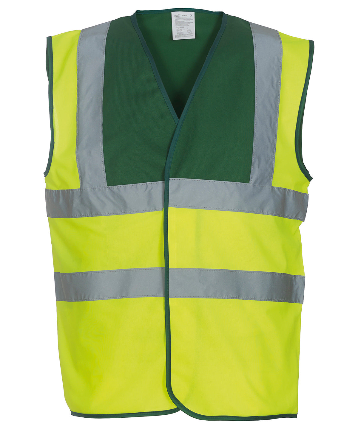 Hi-Vis 2-Band-And-Braces Waistcoat (Hvw100) in Paramedic Green/Yellow