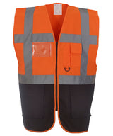 Multifunctional Executive Hi-Vis Waistcoat (Hvw801) in Orange/Black