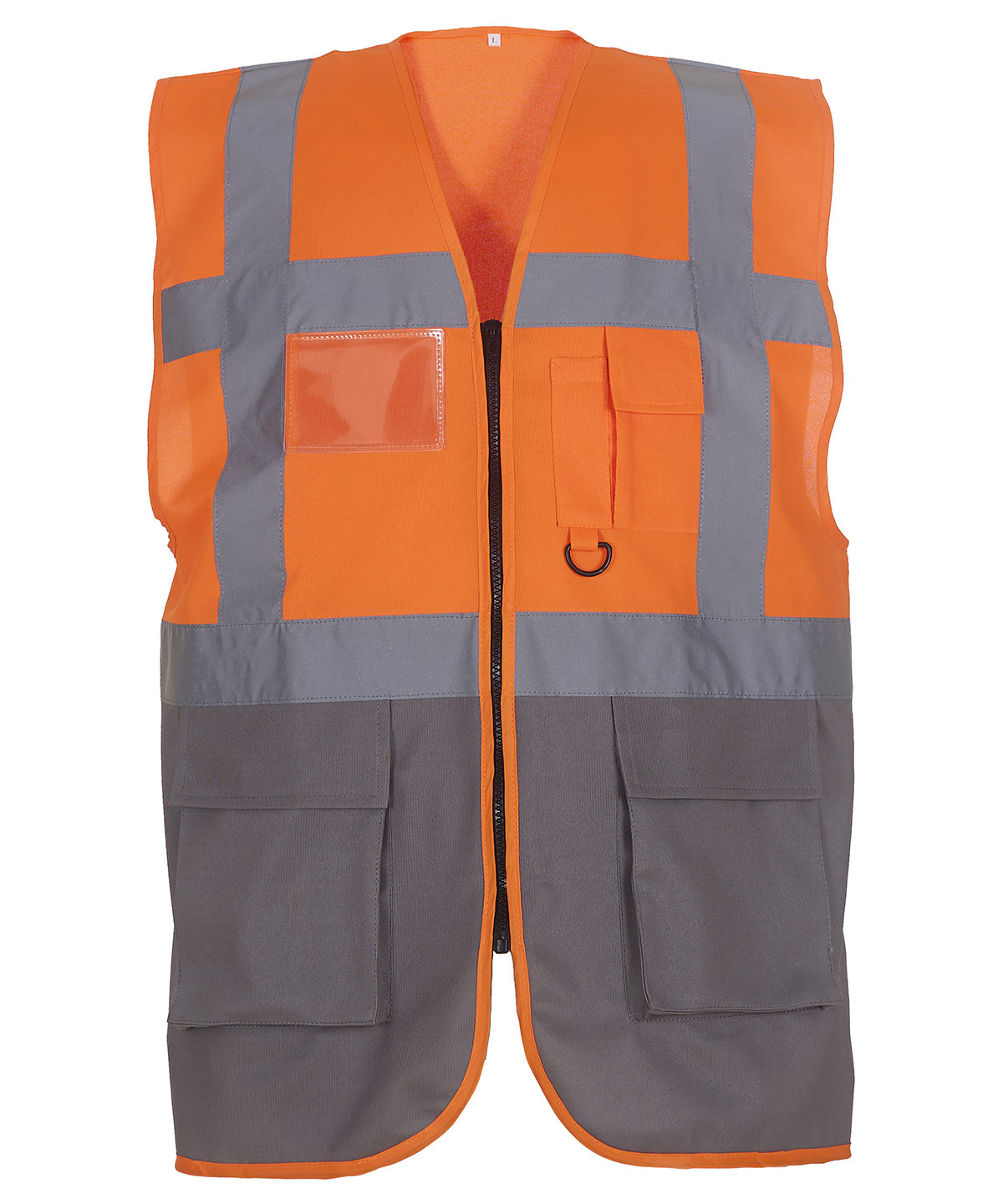 Multifunctional Executive Hi-Vis Waistcoat (Hvw801) in Orange/Grey
