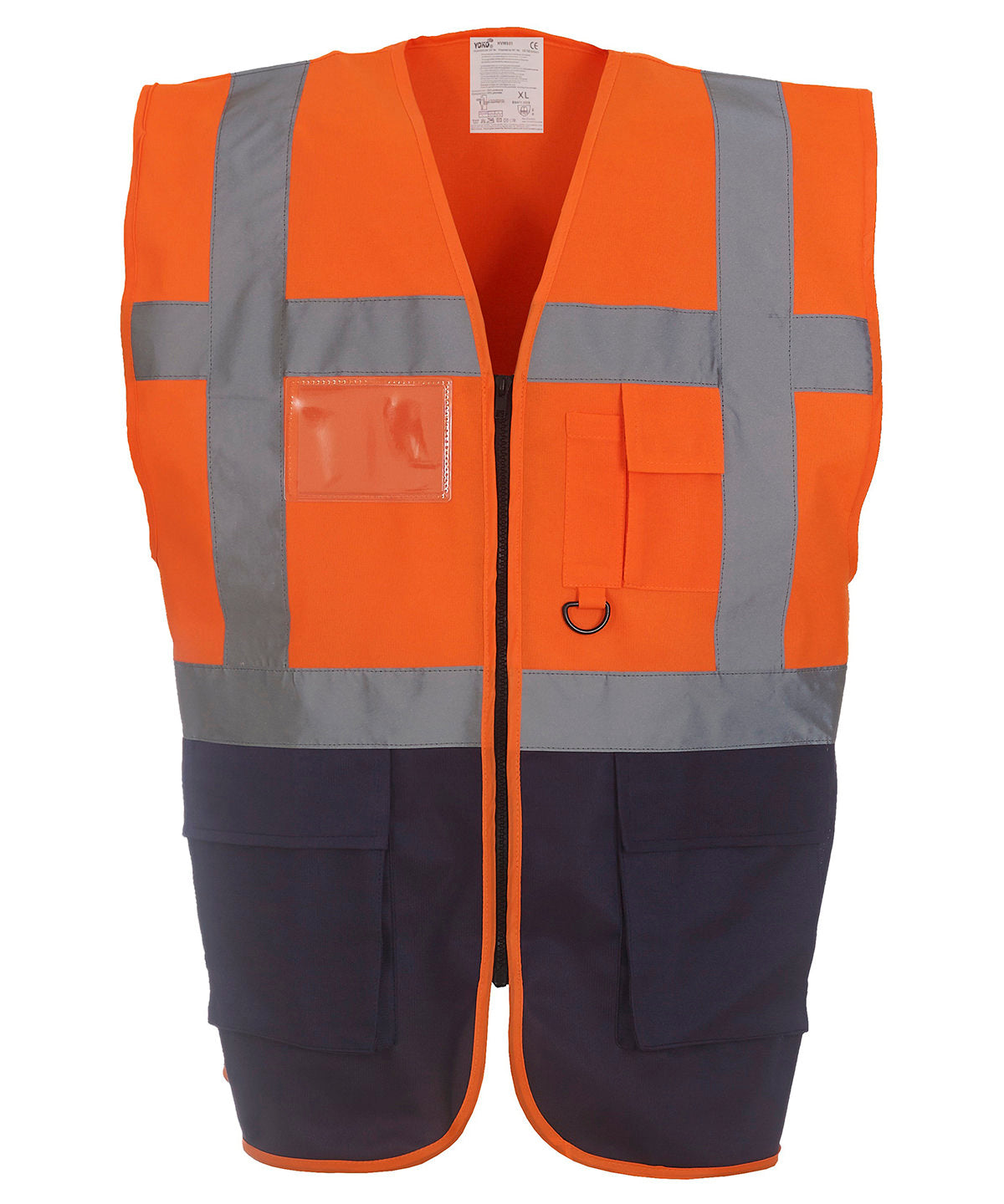 Multifunctional Executive Hi-Vis Waistcoat (Hvw801) in Orange/Navy