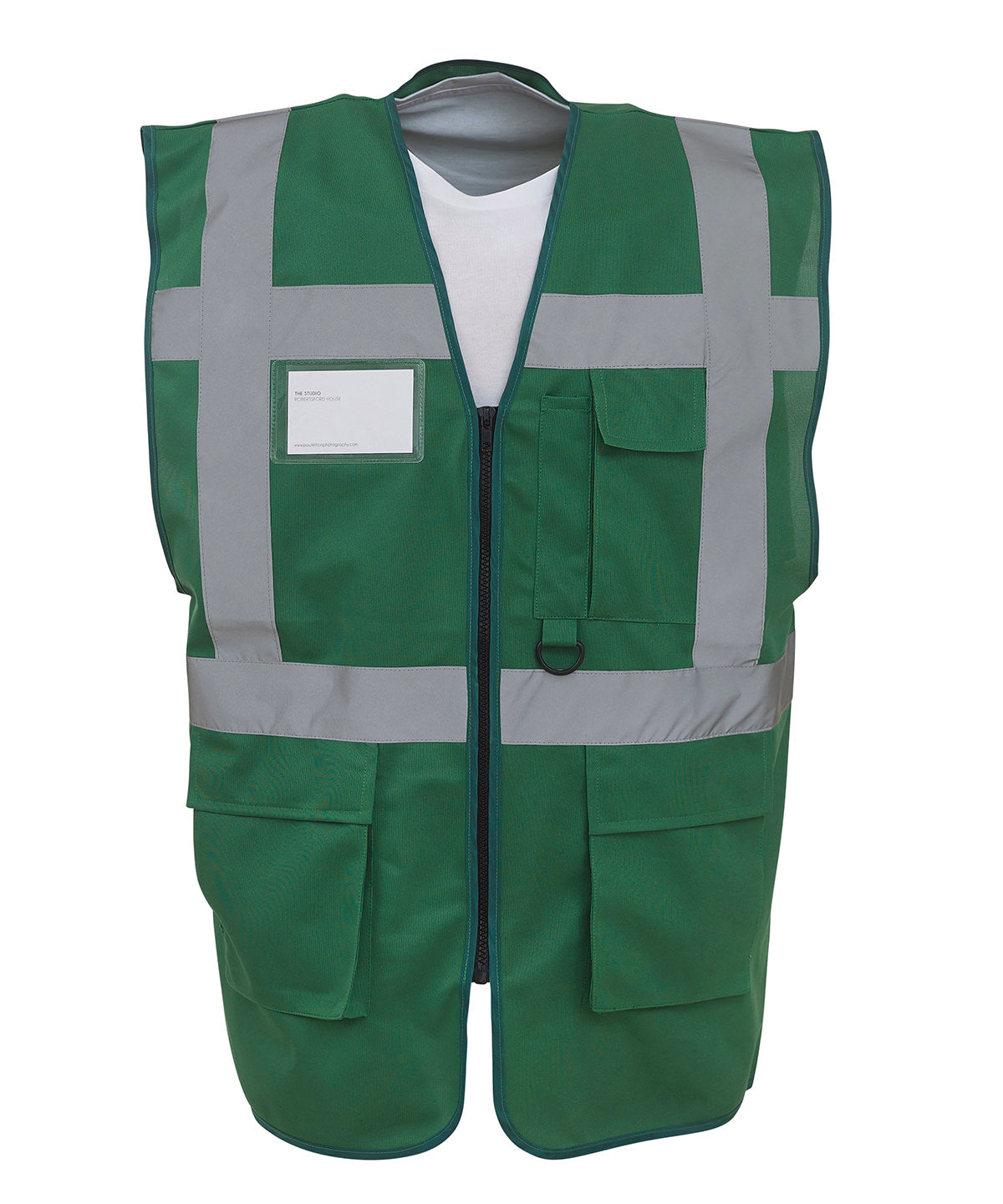 Multifunctional Executive Hi-Vis Waistcoat (Hvw801) in Paramedic Green