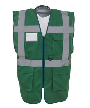 Multifunctional Executive Hi-Vis Waistcoat (Hvw801) in Paramedic Green