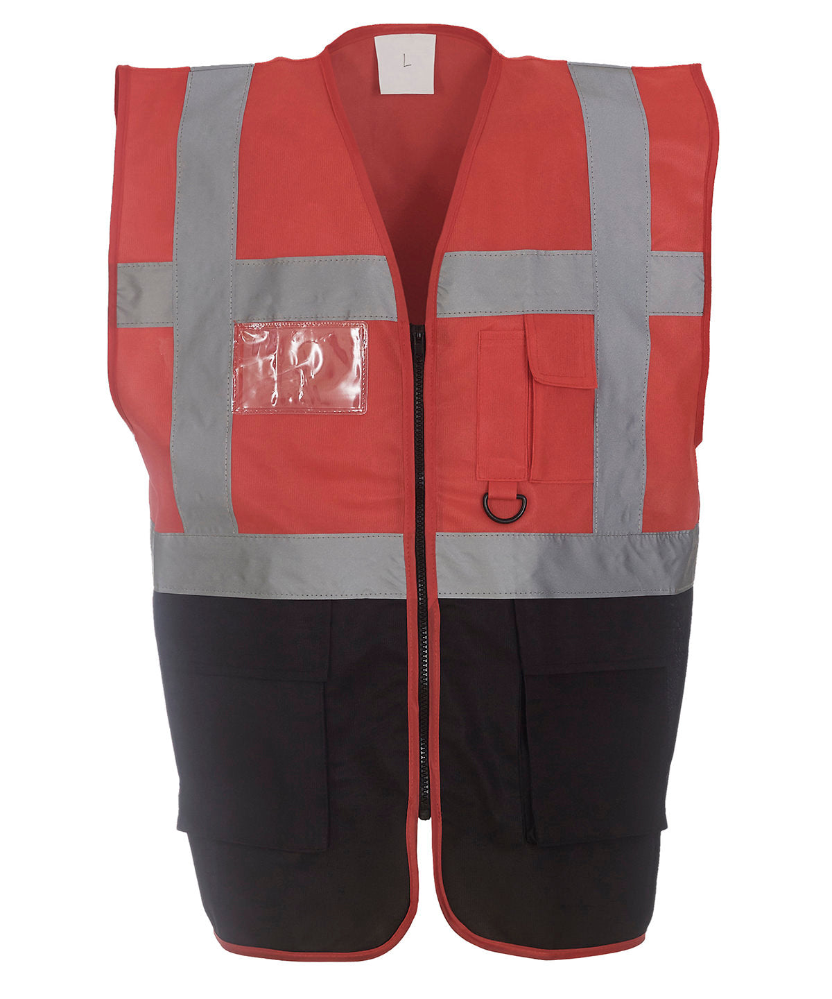 Multifunctional Executive Hi-Vis Waistcoat (Hvw801) in Red/Black