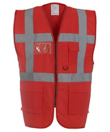 Multifunctional Executive Hi-Vis Waistcoat (Hvw801) in Red