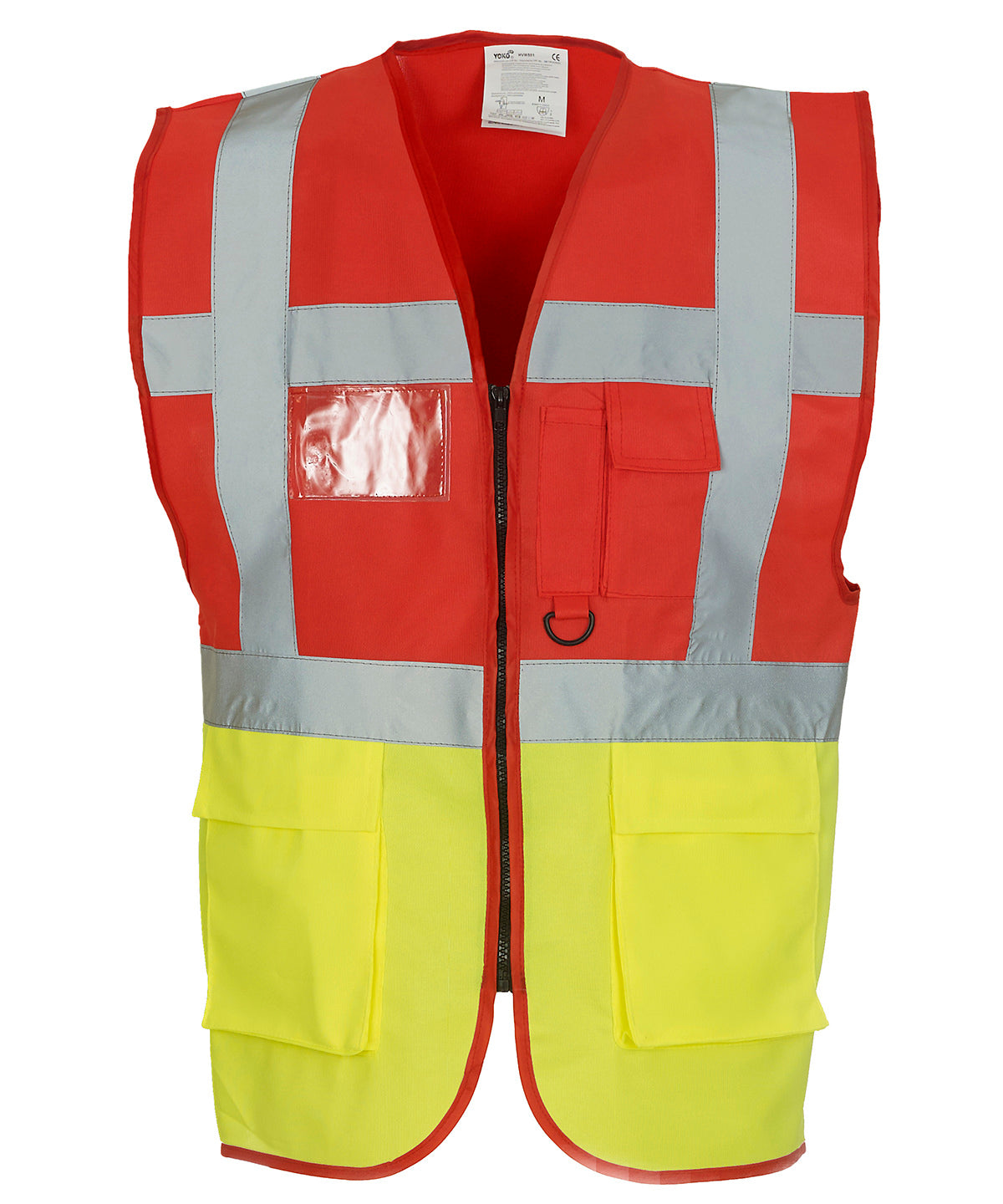 Multifunctional Executive Hi-Vis Waistcoat (Hvw801) in Red/Yellow