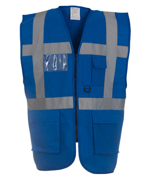 Multifunctional Executive Hi-Vis Waistcoat (Hvw801) in Royal Blue