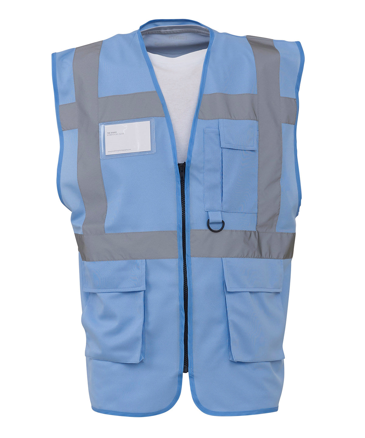 Multifunctional Executive Hi-Vis Waistcoat (Hvw801) in Sky