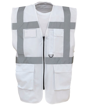 Multifunctional Executive Hi-Vis Waistcoat (Hvw801) in White