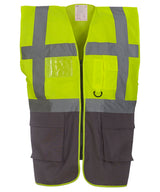 Multifunctional Executive Hi-Vis Waistcoat (Hvw801) in Yellow/Grey