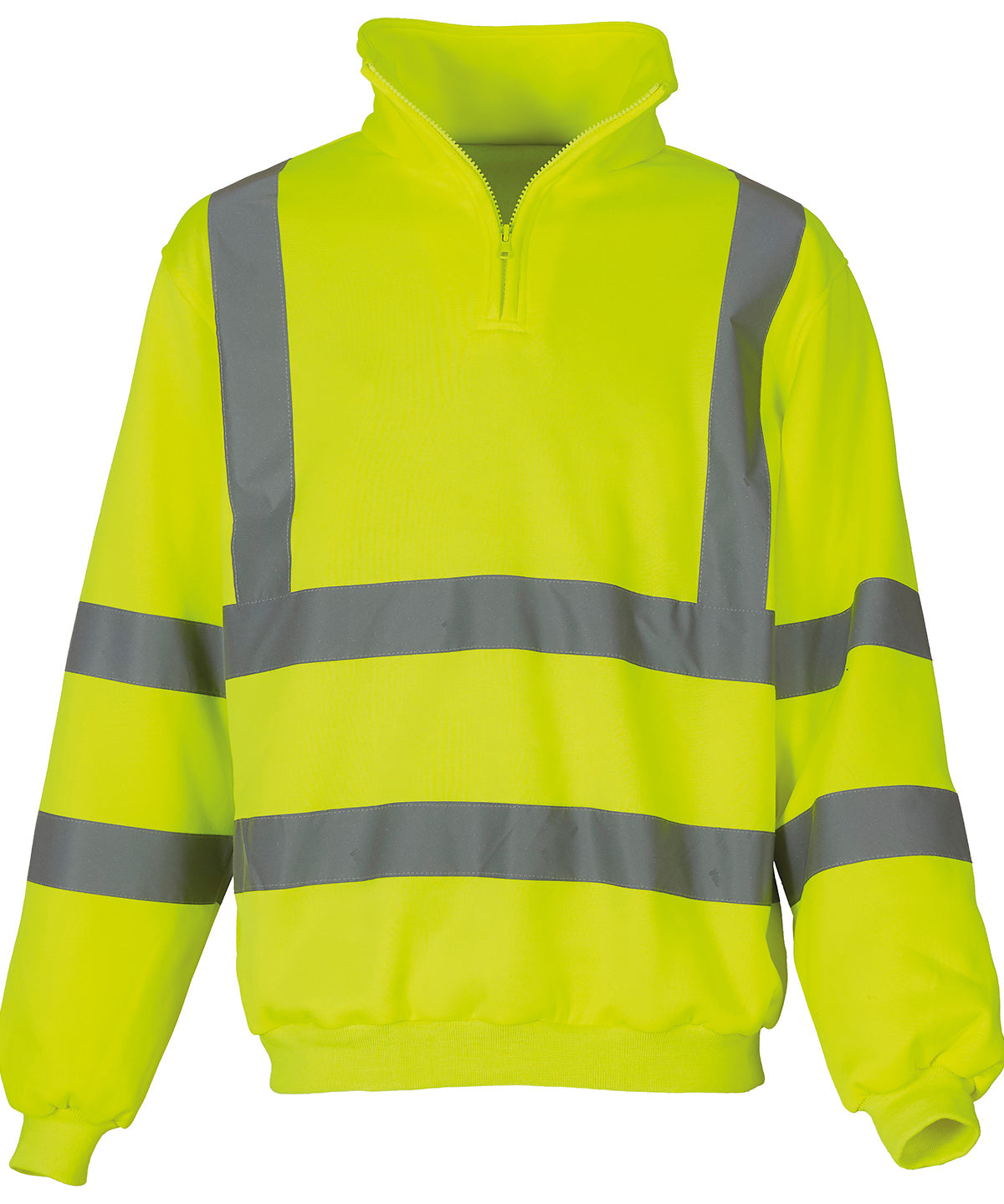 Hi-Vis ¼ Zip Sweatshirt (Hvk06) in Yellow