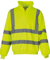 Hi-Vis ¼ Zip Sweatshirt (Hvk06) in Yellow