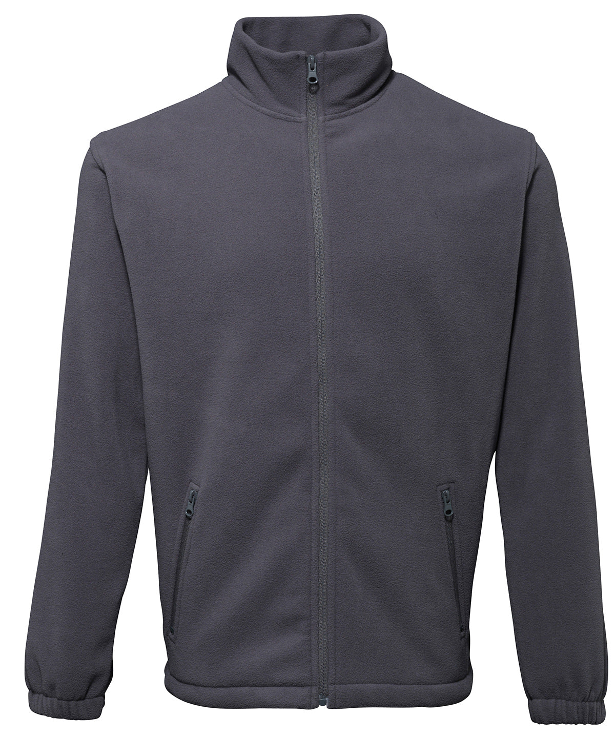 Full-Zip Fleece in Charcoal