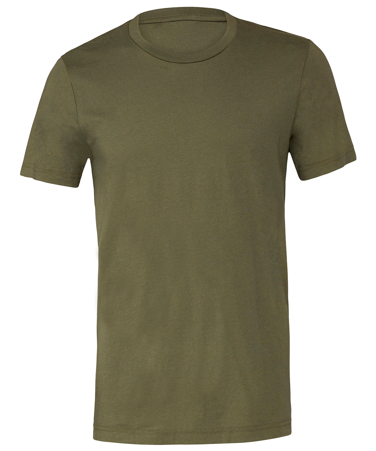 Unisex Jersey Crew Neck T-Shirt in Military Green