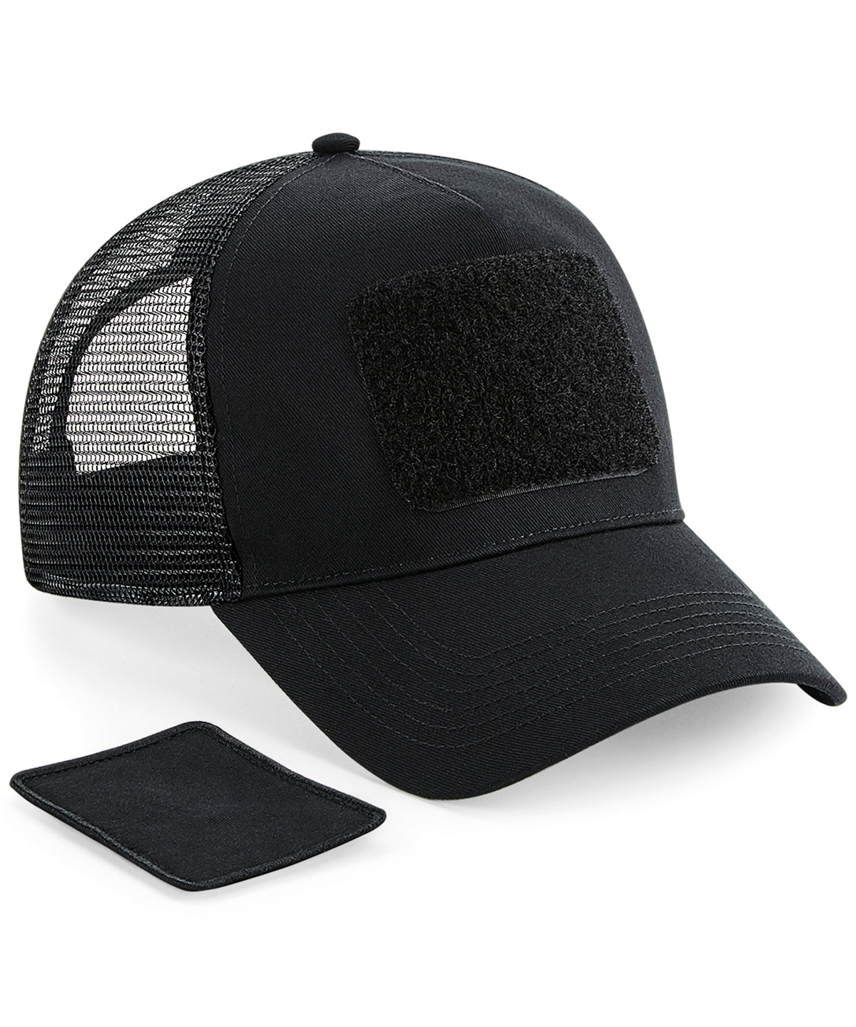 Patch Snapback Trucker in Black