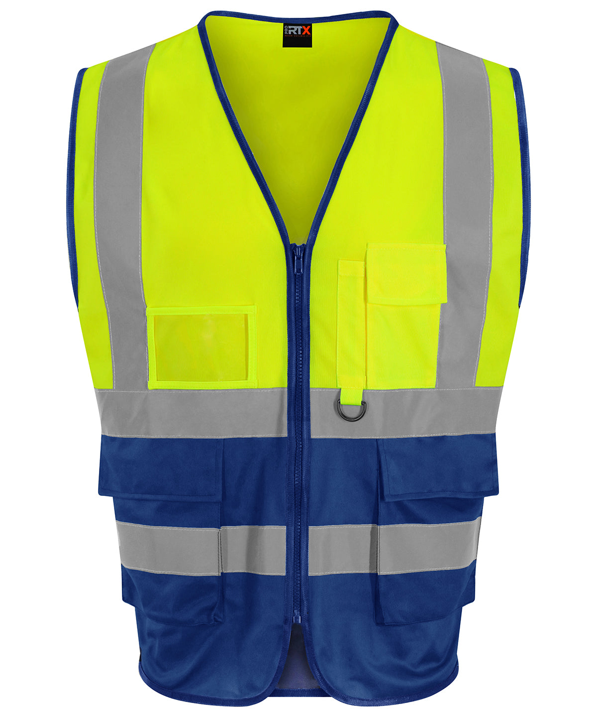 Executive Waistcoat in HV Yellow/Royal Blue