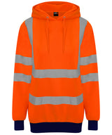 High Visibility Hoodie in HV Orange/Navy