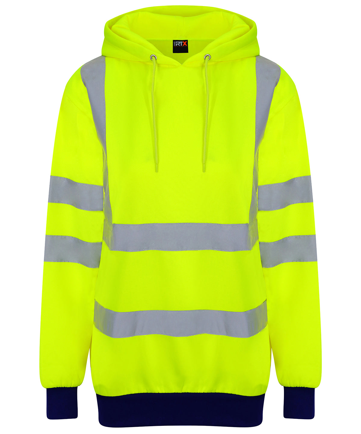 High Visibility Hoodie in HV Yellow/Navy
