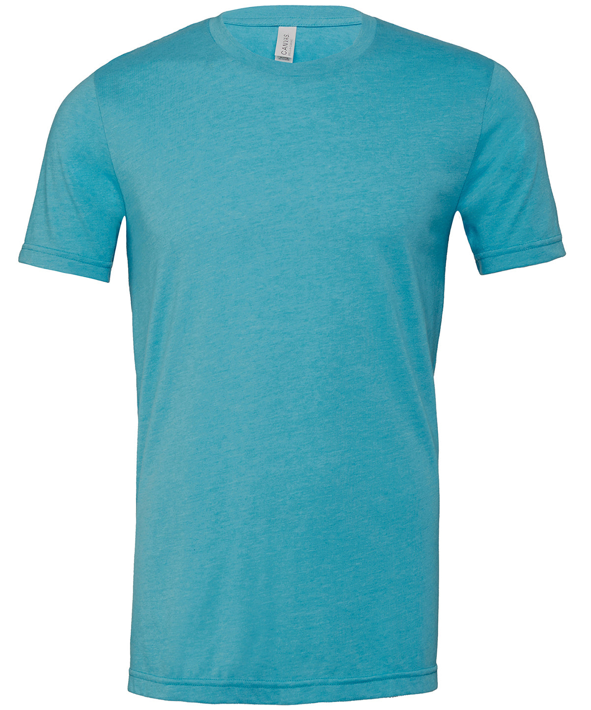 Unisex Heather CVC Short Sleeve T-Shirt in Heather Aqua