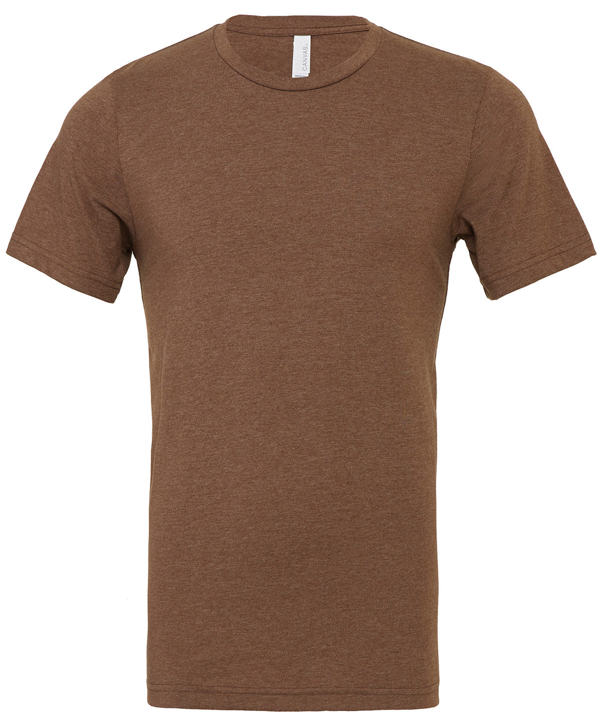 Unisex Heather CVC Short Sleeve T-Shirt in Heather Brown