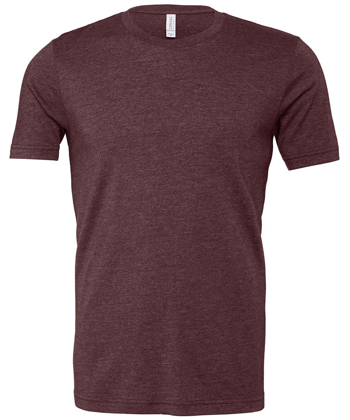 Unisex Heather CVC Short Sleeve T-Shirt in Heather Maroon