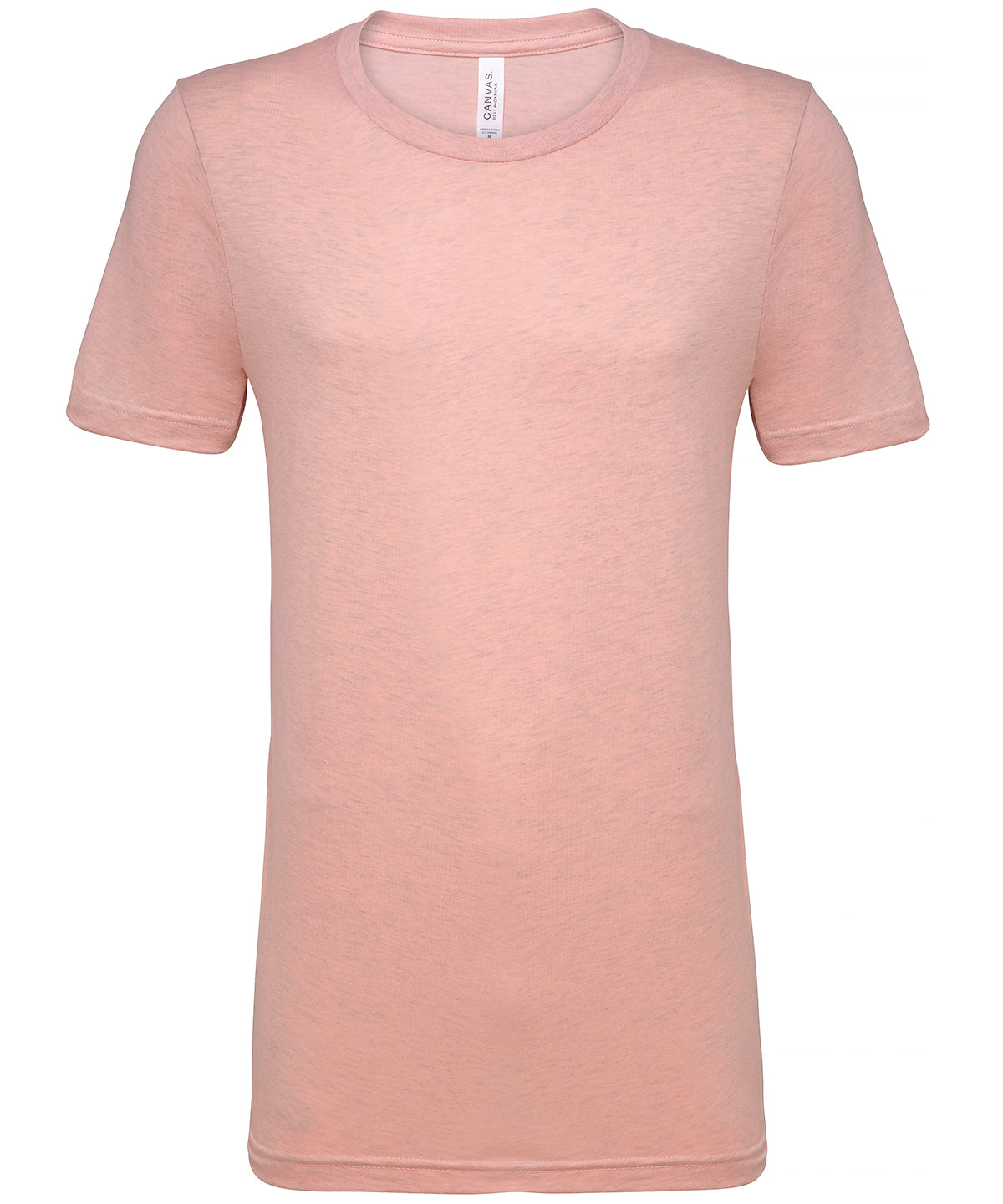 Unisex Heather CVC Short Sleeve T-Shirt in Heather Prism Peach