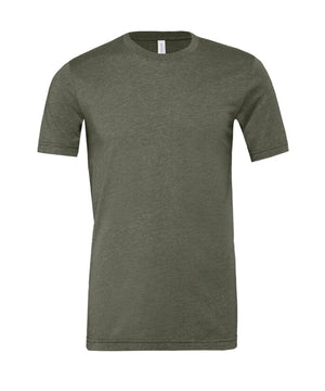 Unisex Heather CVC Short Sleeve T-Shirt in Heather Military Green