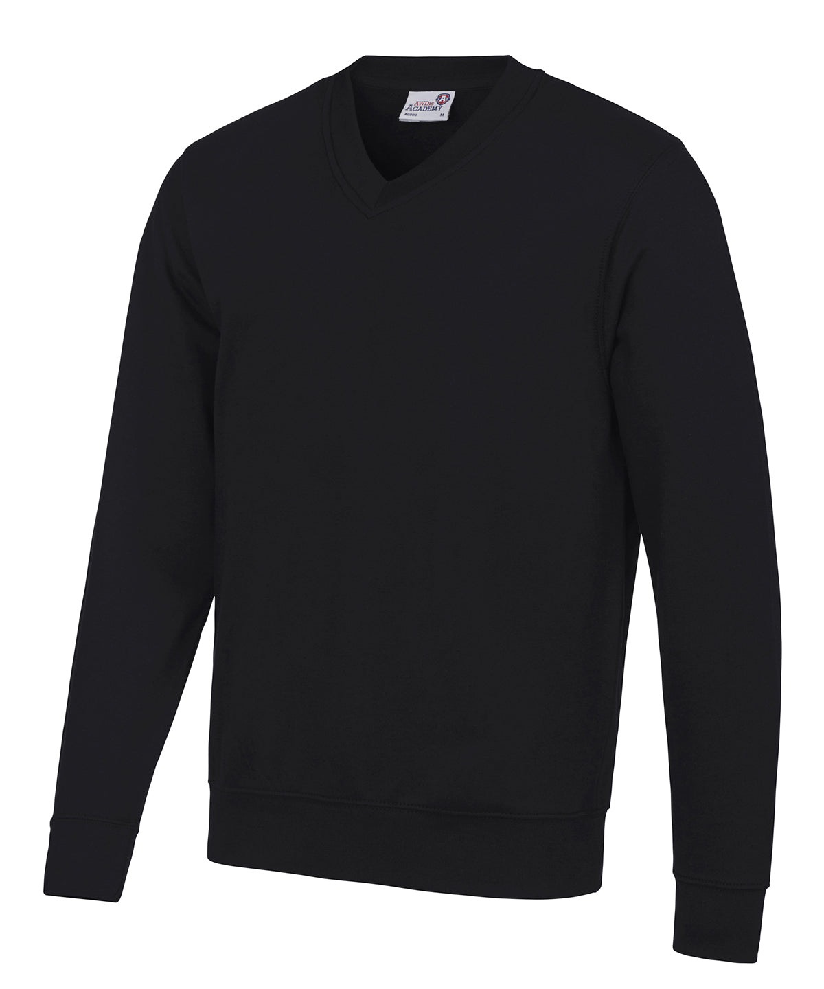 Lifestyle photo of the Senior Academy V-Neck Sweatshirt in Academy Black