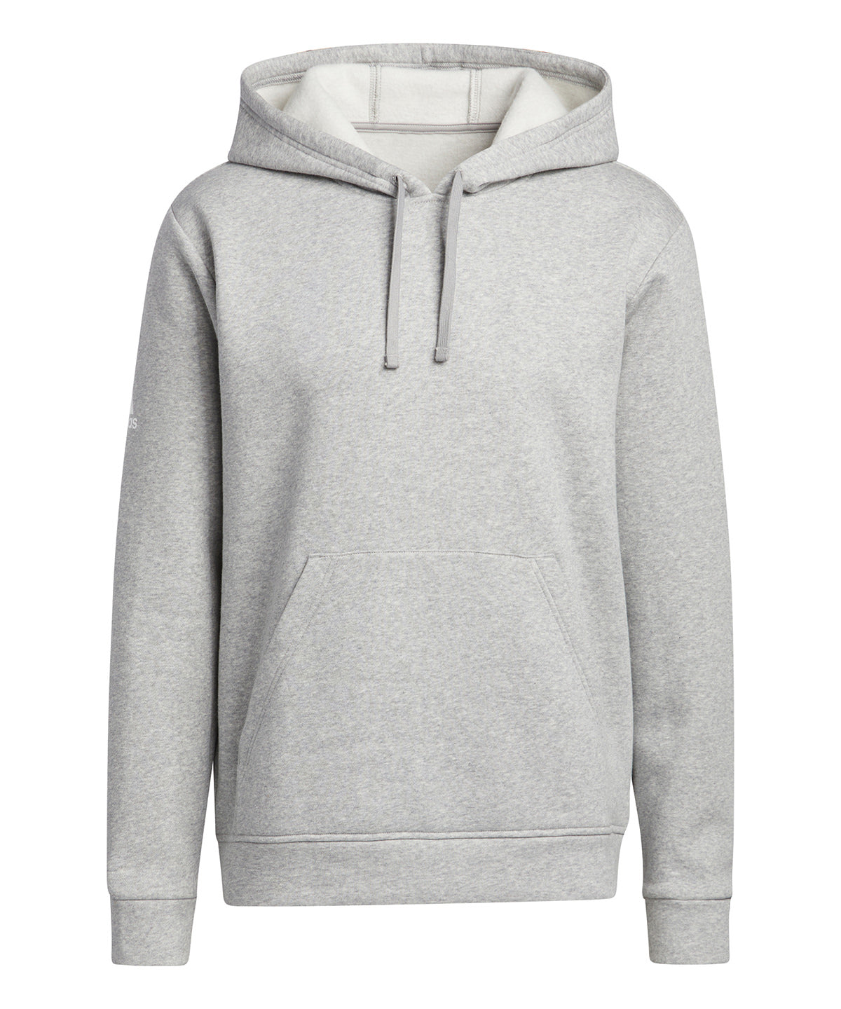 Fleece Hoodie in Mid Grey, front view