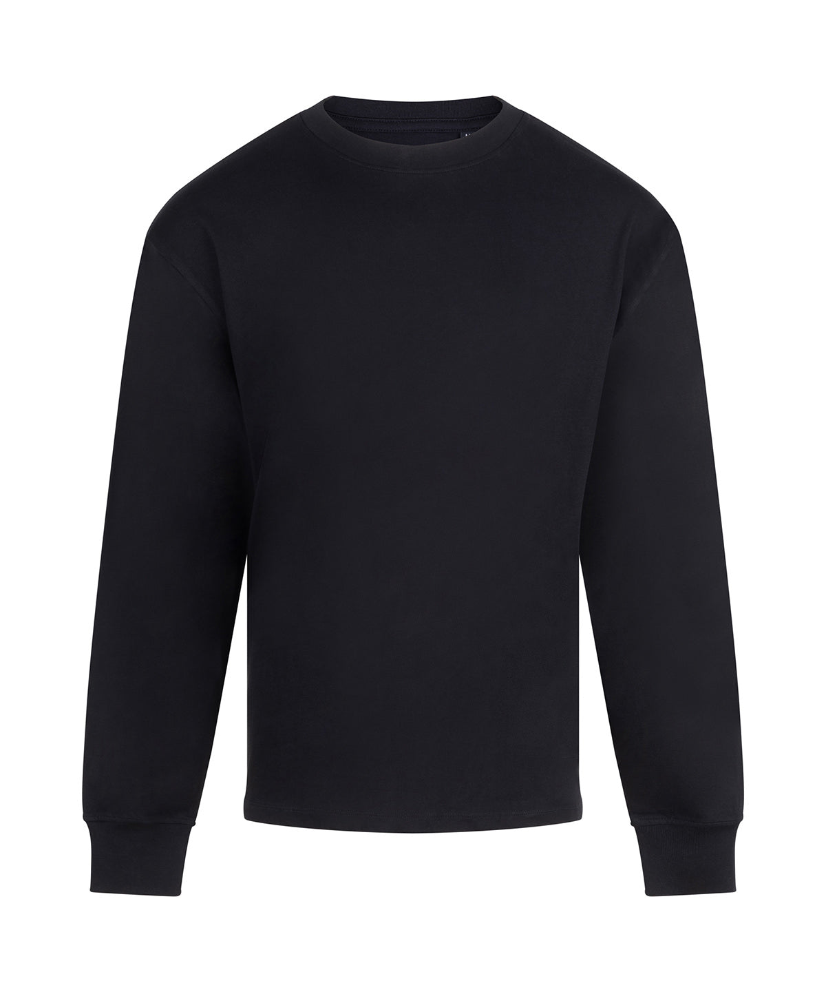 Headline Heavy Long Sleeve T-Shirt in Black, front view