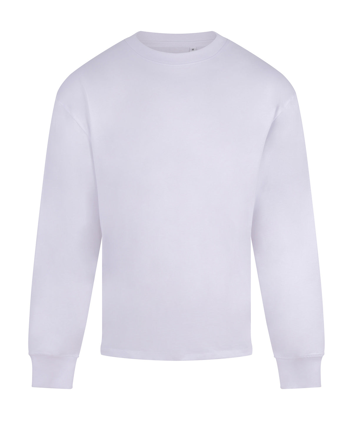 Headline Heavy Long Sleeve T-Shirt in White, front view