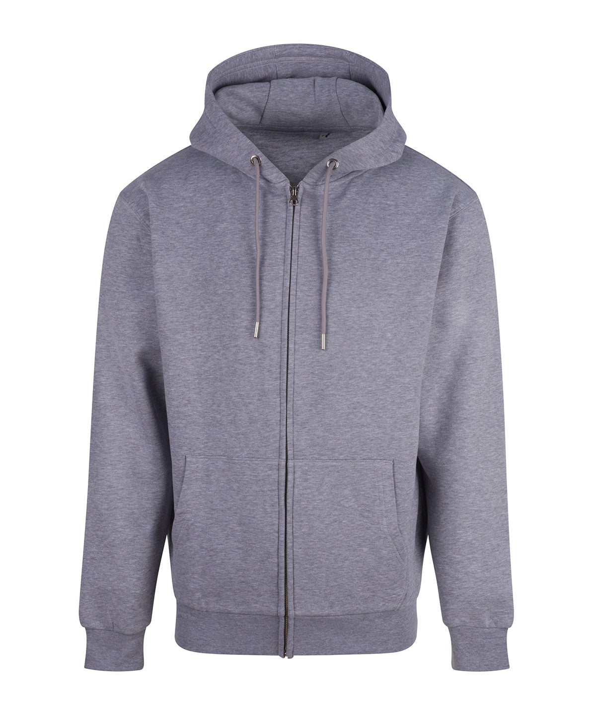 Studio Full-Zip Hoodie in Grey Marl, front view