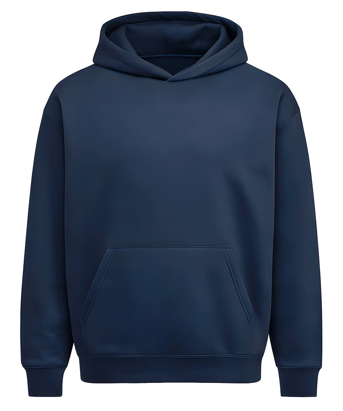 Heavy Bass Hoodie in Navy, front view