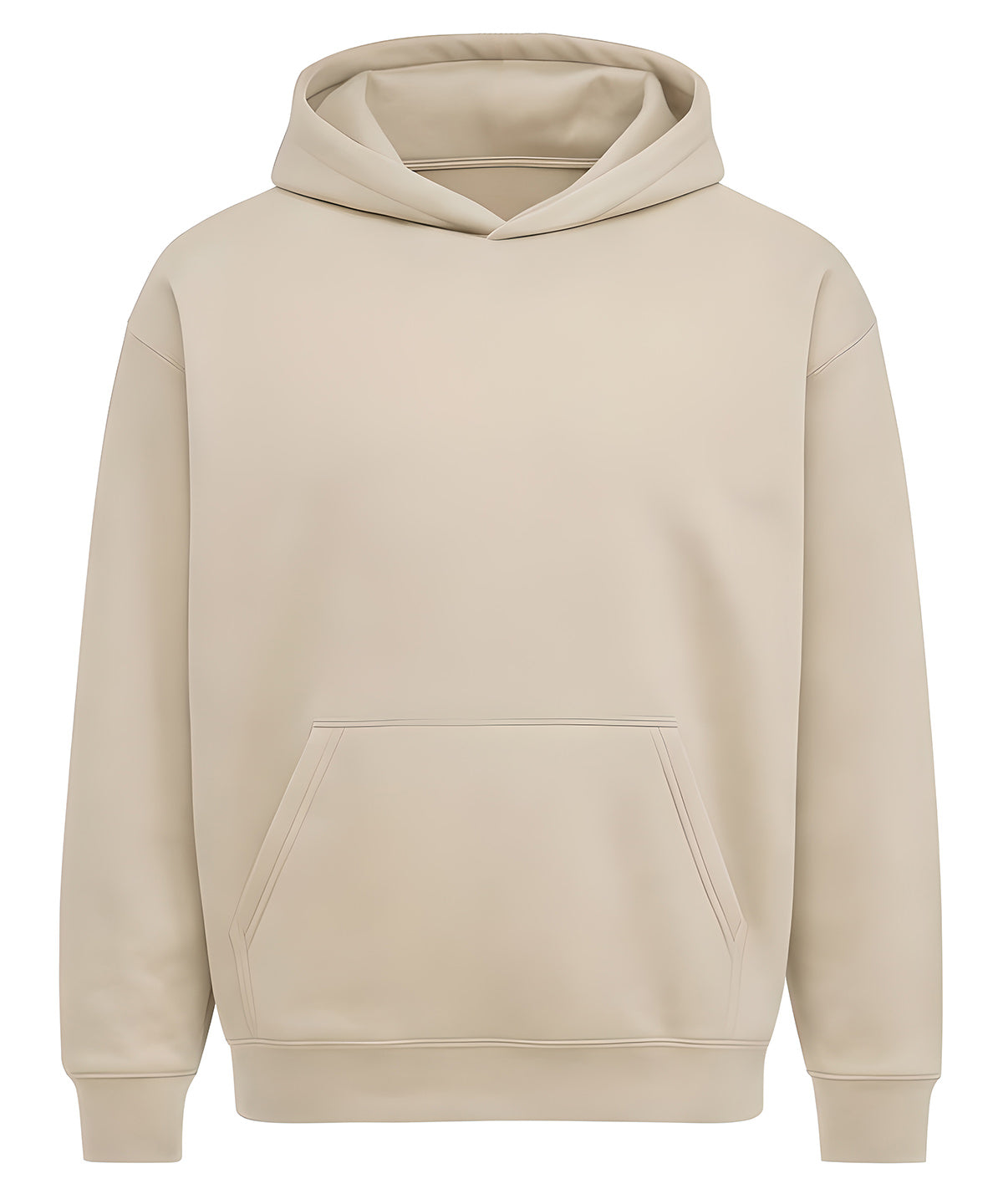 Heavy Bass Hoodie in Stone, front view