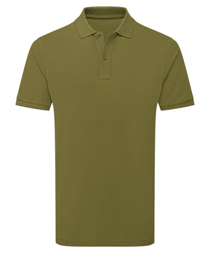 The Asquith & Fox Polo in Earth Green, front view