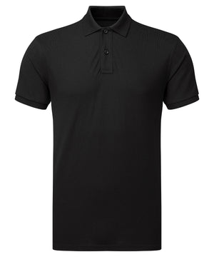 Men’s Polycotton Blend Polo in Black, front view