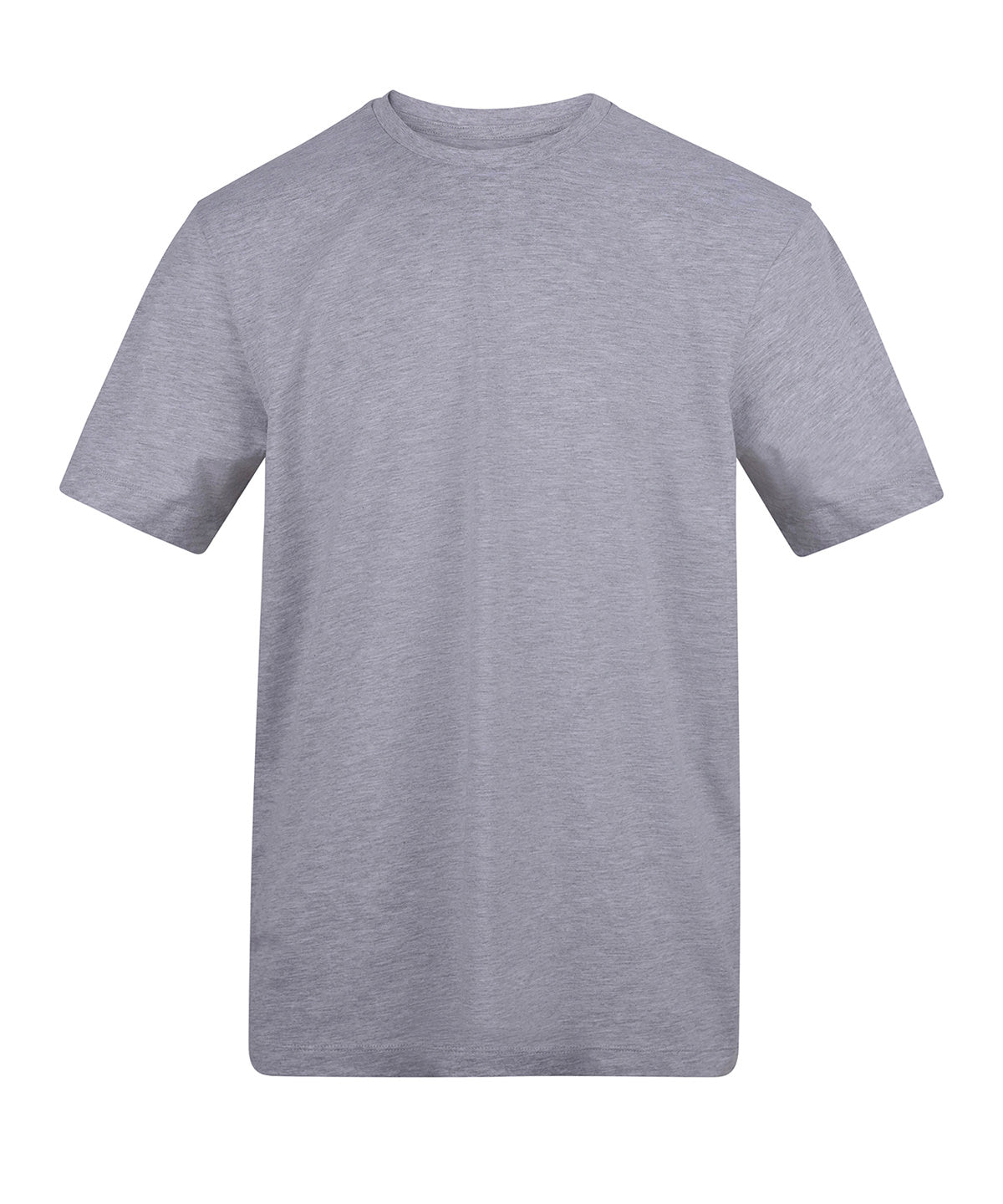 The Awdis 150 T in Heather Grey, front view