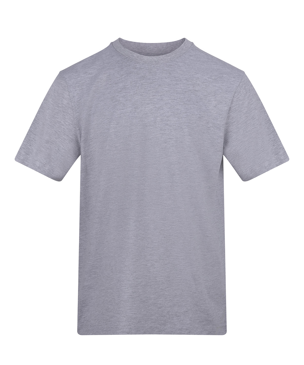 The Awdis 180 T in Heather Grey, front view