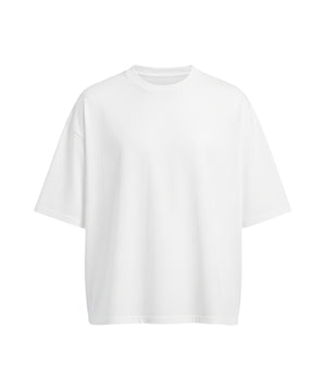 240 Boxy Cropped T in Arctic White, front view