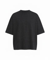 240 Boxy Cropped T in Washed Black, front view