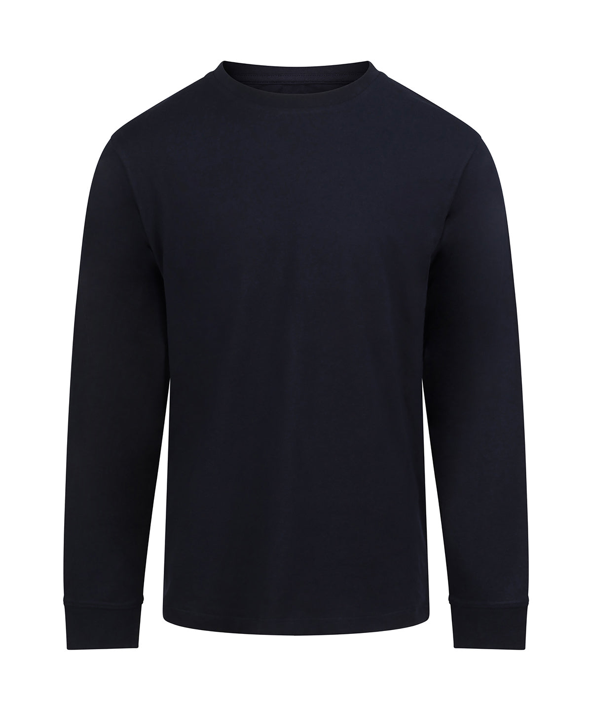 180 Long Sleeve T in Deep Black, front view