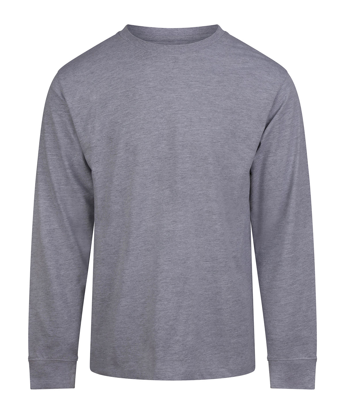 180 Long Sleeve T in Heather Grey, front view