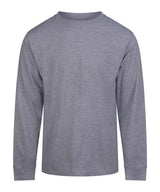 180 Long Sleeve T in Heather Grey, front view