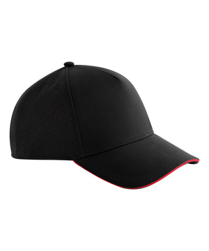 Accelerate Cap in Black/Red, front view