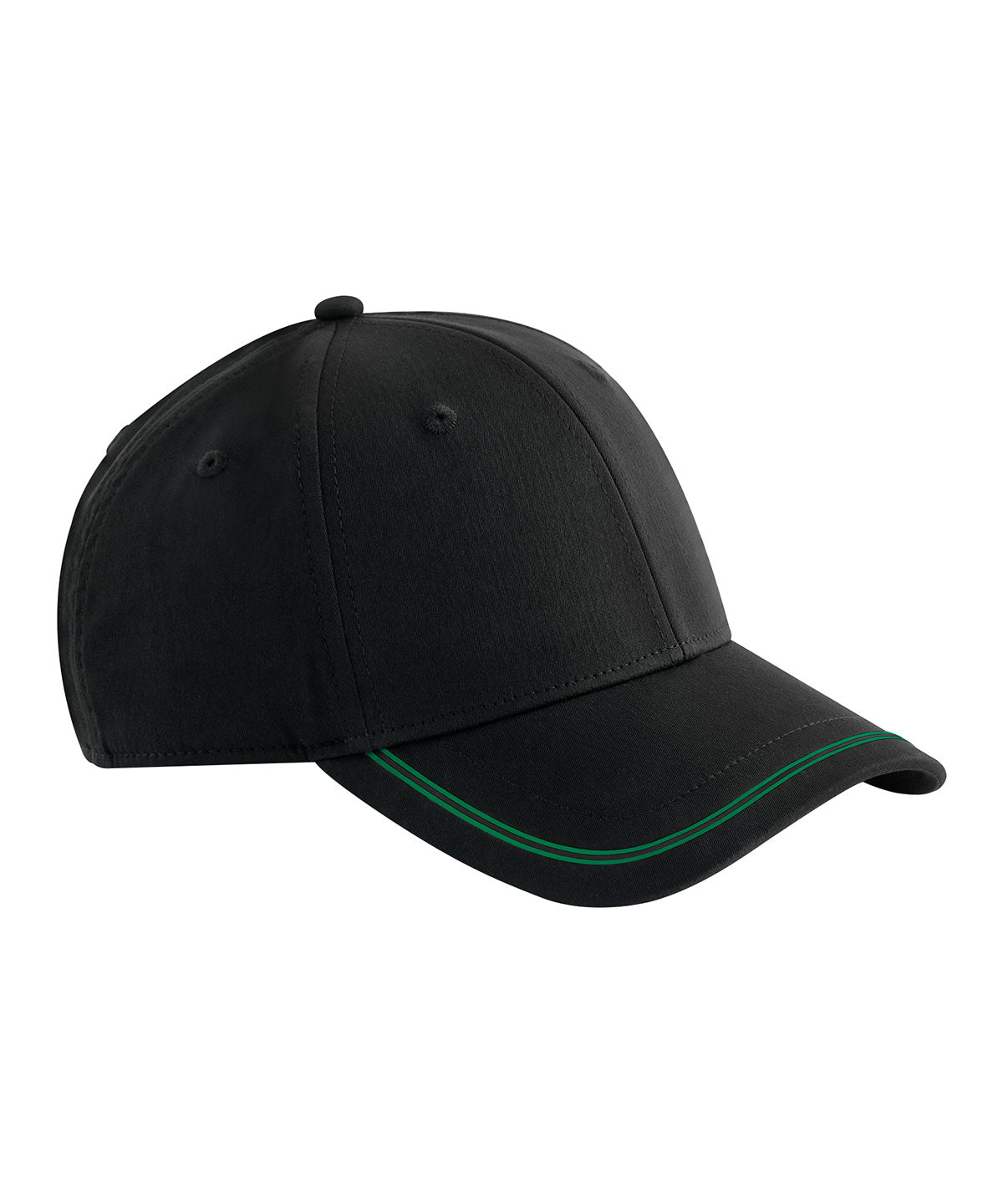 Match Day Cap in Black/Kelly Green, front view