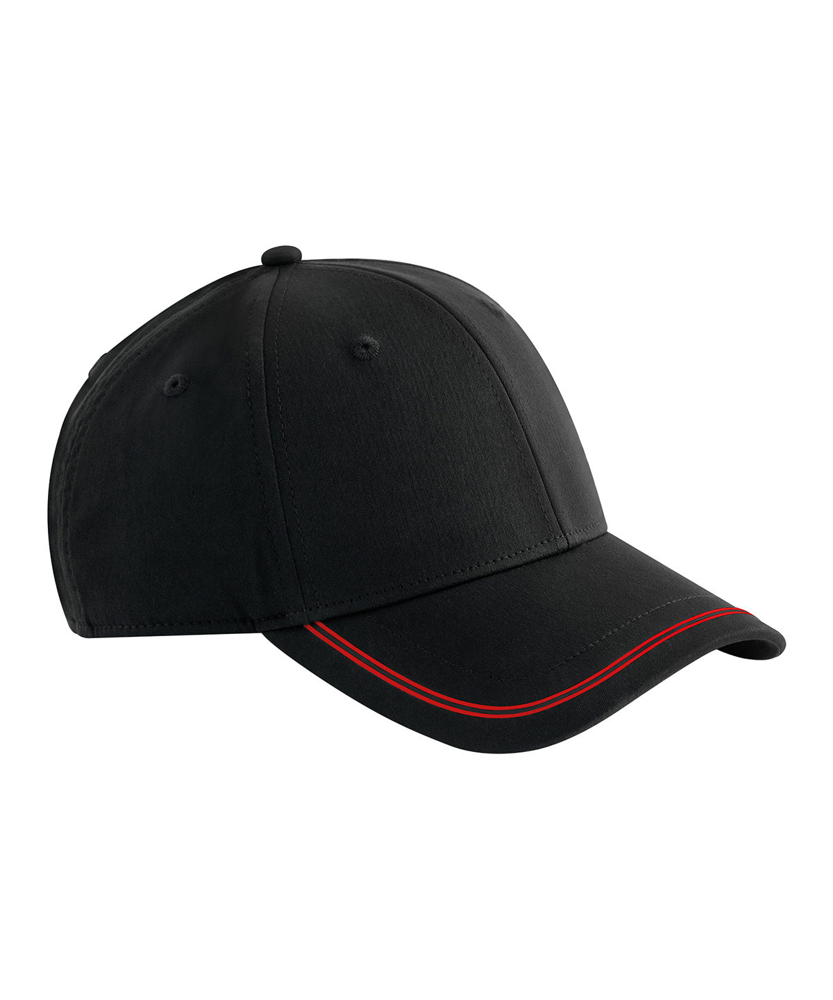 Match Day Cap in Black/Red, front view