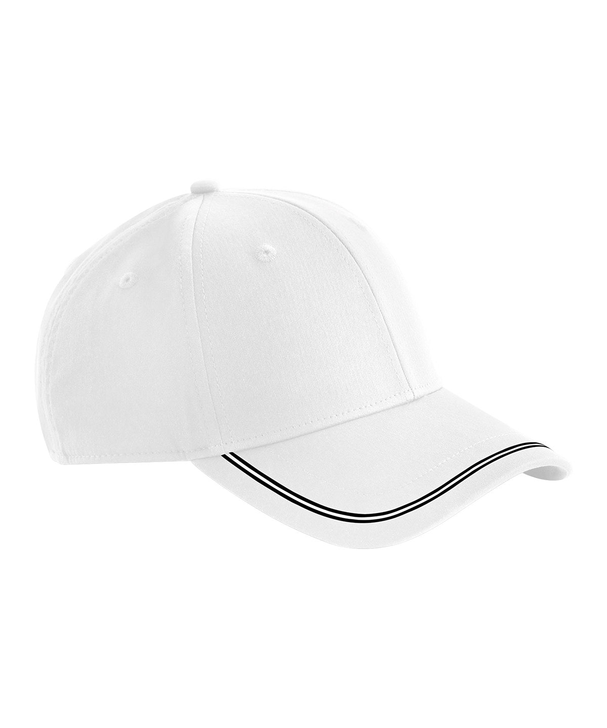 Match Day Cap in White/Black, front view
