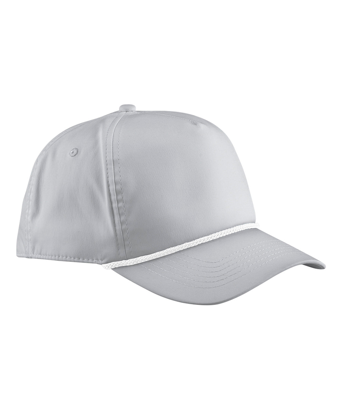 Rope Detail Golf Cap in Light Grey/White, front view