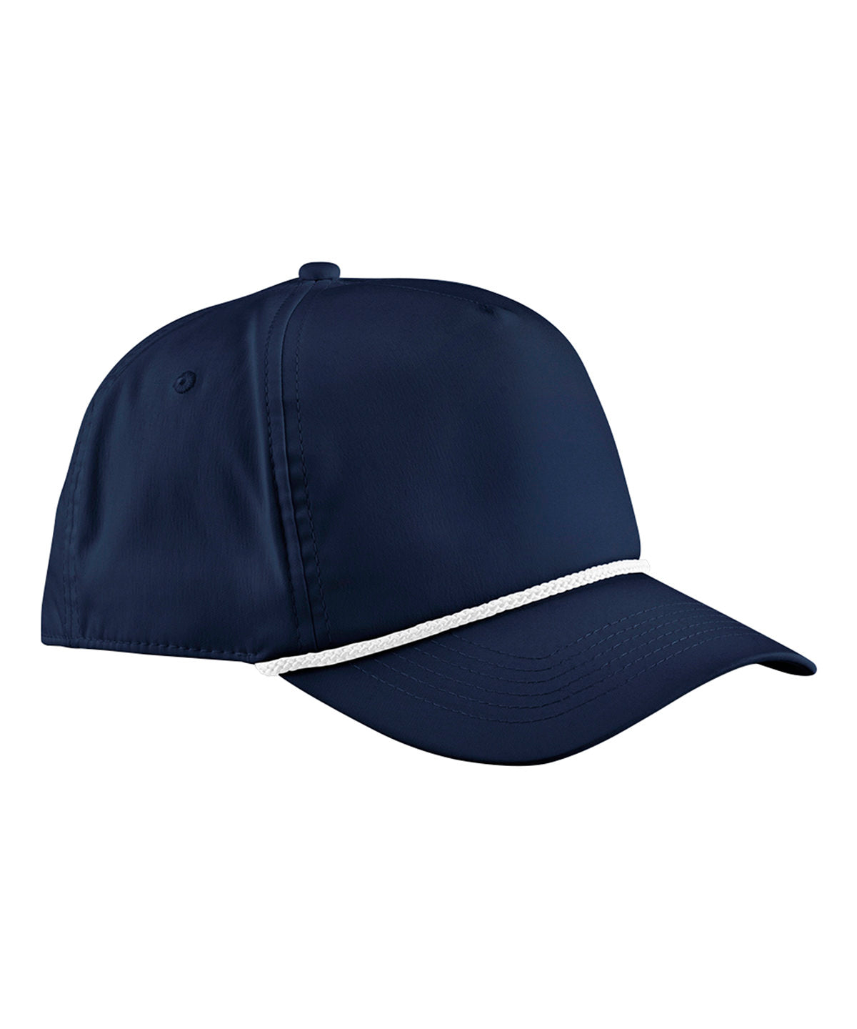 Rope Detail Golf Cap in Navy/White, front view