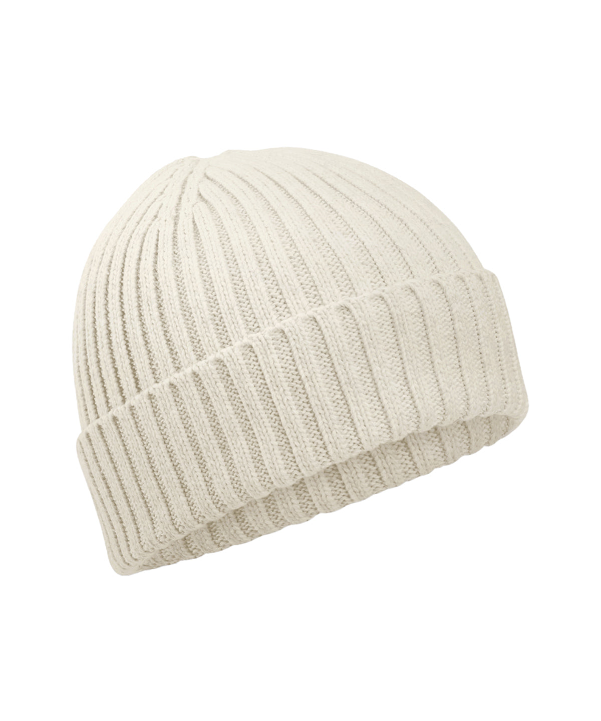Organic Cotton Kids Beanie in Almond, front view